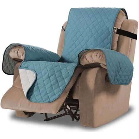 Housses de Chaise Inclinables ImperméAbles pour Fauteuils Chaise Inclinable Housse de Fauteuil Relax Matelassé Canapé 1 Place AntidéRapant pour Animaux De Compagnie （bleu－21pouce）