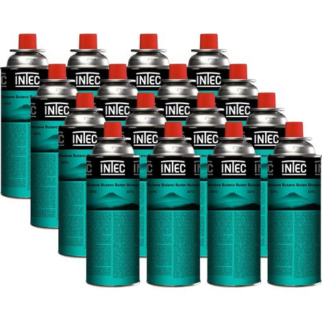 Cartouche de gaz - 16 pièces - 250gr - Gaz butane Bouteille Universelle à valve - Camping INTEC (1/5)
