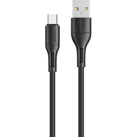 Câble microUSB USAMS 1 m à charge rapide, noir (1/5)