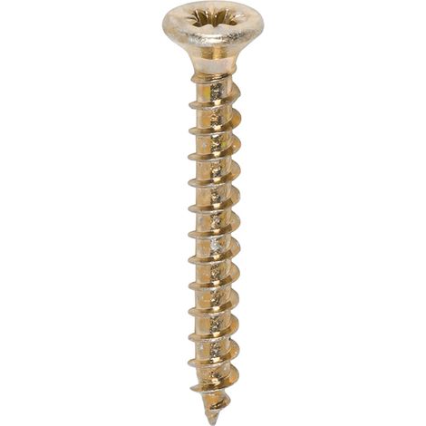 TIMco 3.0 x 25mm Solo Zinc & Yellow Woodscrew Qty 200