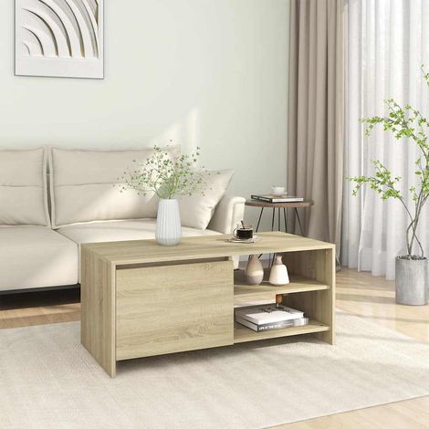 vidaXL Coffee Table Sonoma Oak 102x50x45 cm Engineered Wood (1/5)