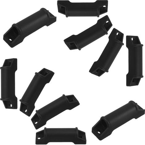 10 repose-pieds en plastique noir pour chaises de bureau et fauteuils (1/5)
