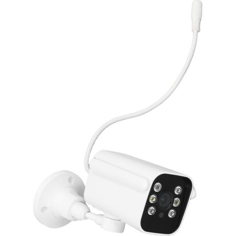 Caméra de sécurité extérieure 1080p sans fil WiFi IP66 étanche avec suivi humanoïde, double mémoire, fixation murale, prise UE (1/5)