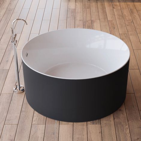 Baignoire Ilot Loom 2.0 130 noire 130 x130 x58 cm, by SPALINA (1/5)