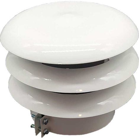 Deflector 3 Aros Salida De Humos Aluminio Lacado Blanco - Convesa  Medidas  Accesorios Fontanería: 100mm (1/3)