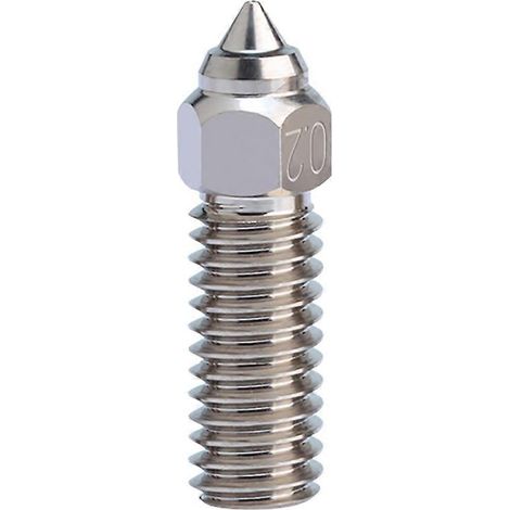 3D-Druckdüsen 0,2/0,4/0,6/0,8/1,0/1,2 mm, kompatibel mit 1,75-mm-Filament, Druckerzubehör, verchromtes Zirkonkupfer 0,2 mm (1/4)