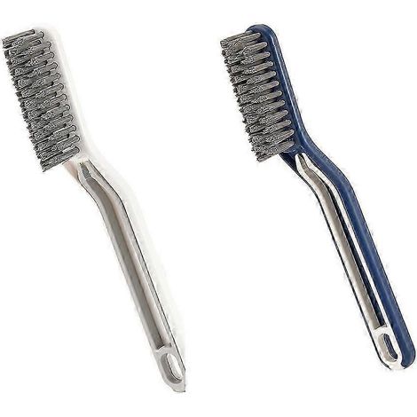 Lot de 2 brosses de nettoyage pour salle de bain, brosses spatiales 2 en 1 avec petite pince, brosse de nettoyage pour vitres et cuisine Mu JP (1/5)