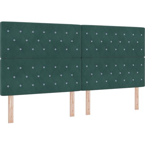 Maison Exclusive - Tête de lit Vert foncé 200 cm Velours (1/5)