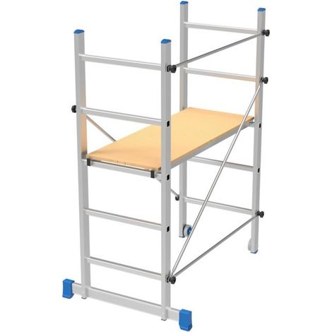 Mini trabattello alluminio h m 1,63 con piano lavoro (1/2)