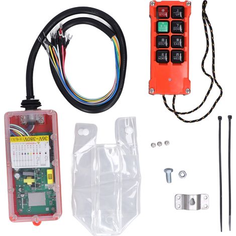 Trousse de télécommande sans fil industrielle pour grue et palan électrique, émetteur-récepteur radio 36-380V (1/5)