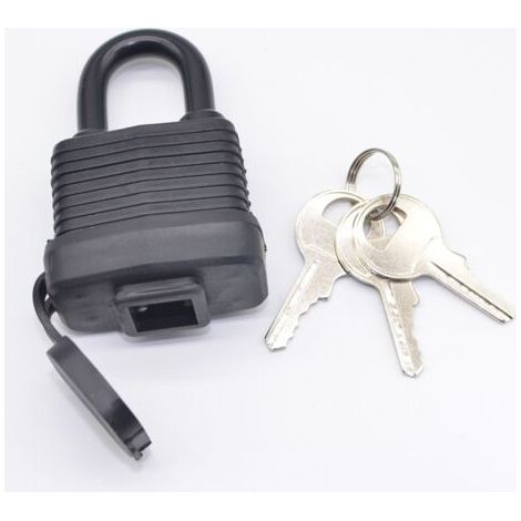 Cadenas étanches avec clés identiques pour une utilisation en extérieur, serrure en laminé robuste, 48.6 mm de large, long cadenas (1/5)