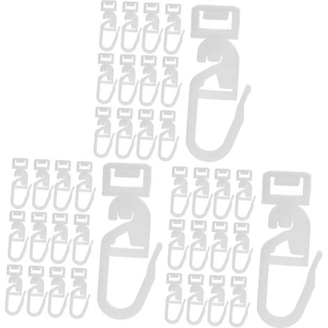 Ensemble de 108 crochets rideau en plastique INOOMP , pratiques pour tringles à rideaux douche , sal (1/5)