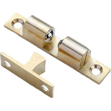 6 Pack Réglables Cuivre Aimants Loqueteaux Magnétiques avec Vis Double Loqueteau à Billes pour Placard Cabinet Meubles Armoire(Brass color)
