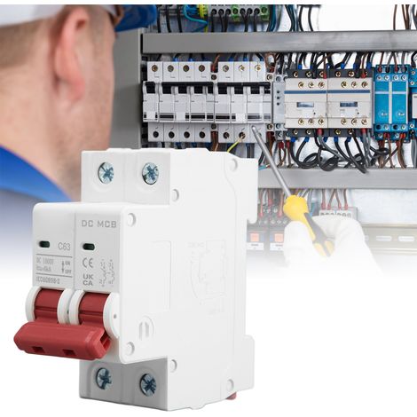 Le nouveau disjoncteur DZ47s-63Z C63 DC 1000V 2P DC, disjoncteur miniature 63A pour systèmes photovoltaïques solaires, montage sur rail DIN, capacité de coupure basse tension 6000A. (1/5)