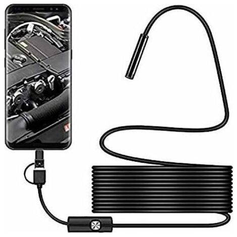 Caméra d'inspection de serpent USB, endoscope USB C étanche 2.0 MP IP67, caméra de type C avec 8 lumières LED réglables pour Android, PC (1/5)