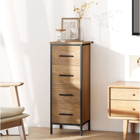 Armario de baño 30x30x82 cm en madera de roble con almacenamiento FloraGrace (1/5)