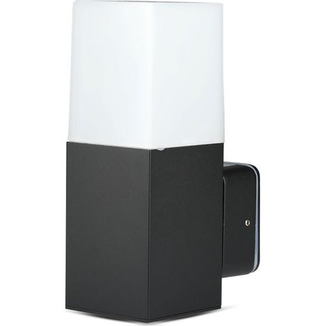 Design Außen Wand Lampe UP Strahler ALU Terrassen Balkon Leuchte schwarz V-Tac 7563