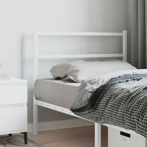 vidaXL Tête de lit de remplacement métal blanc 100 cm (1/5)
