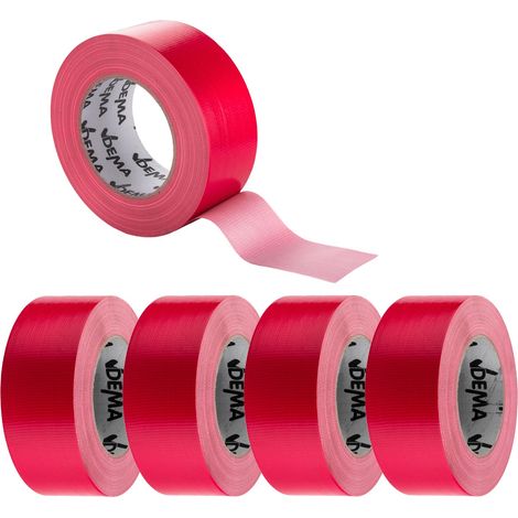 5x Gewebeband Gewebeklebeband Panzertape 50 m Panzerband Klebeband Paketband Rot (1/3)