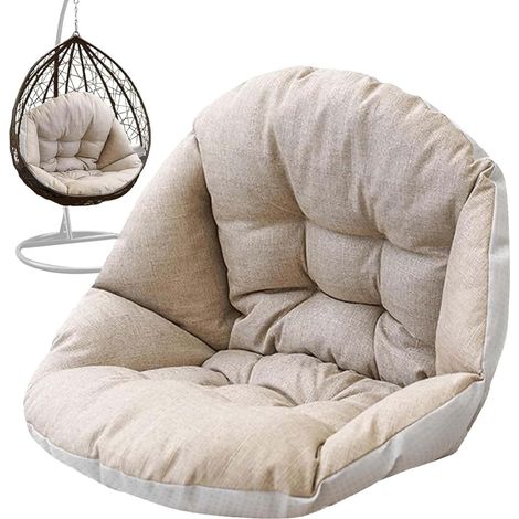 Cuscino per sedia a uovo - 45 x 45 cm Cuscino antiscivolo per sedia a cestino da esterno per mobili da giardino Schienale Accessorio per mobili da giardino, amaca, altalena, balcone, camera da letto (1/5)