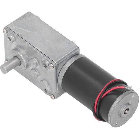 Moteur à engrenages CC 24V 350 tr/min, double sens de rotation avec blocage, alliage aluminium et bobine en laiton, arbre unique, réducteur de vitesse (1/5)
