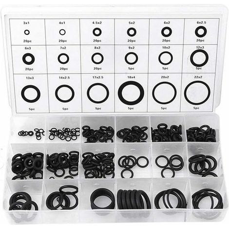 O-Ring 225-tlg. 18 Größen Gummidichtung O-Ring Kombi-Set für Auto Fahrzeug Autoreparatur O-Ring
