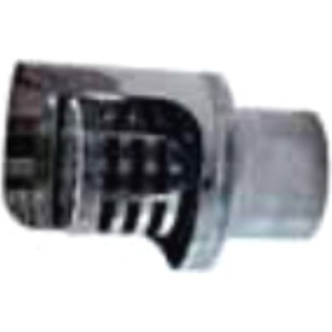 CAPPELLO ORIZZONTALE FINALE A GRIGLIA INOX diam 80 spess 0,58 STUFE A PELLET
