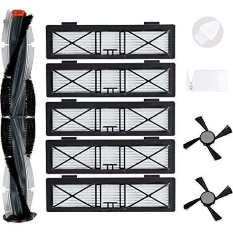 Kompatibles Ersatzzubehörset für Neato D-Serie D75 D80 D85 verbundene D3 D4 D5 D6 D7 Saugroboter, enthält 1 Bürstenreinigungswerkzeug und 1 Filterreinigungsbürste.