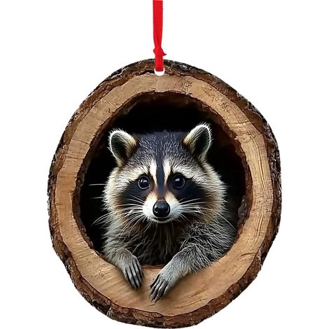 Ornement Animal - Décoration De Sapin De Noël En Acrylique - Thème Rustique Nature - Pour Décor Intérieur - Lot De 6 (1/5)