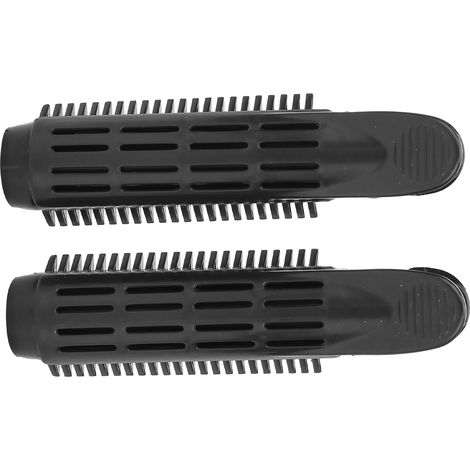 2 Pinces Bigoudis Chauffants Volume Cheveux Rouleaux Coiffure Naturel Fluffy Outil Styling Noir (1/5)