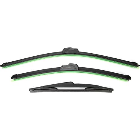 Lames D'Essuie-Glace Pour Vauxhall Astra Mk V 04-12 - Matériau Abs Robuste - Conduite À Droite - Lot De 2 (1/5)