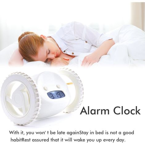 Réveil robot Clocky sur roulettes, idéal pour les gros dormeurs. Ce réveil robot Clockie roule, bouge et saute, parfait pour la chambre d'un adulte ou d'un enfant. (1/5)