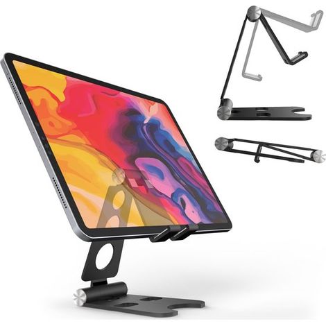 Soporte giratorio de 360° para tablet y monitor – Máximo 15,6" – Apto para dispositivos de 4,7 a 12,9" (1/4)