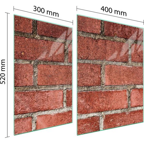 PIASTRA PROTETTIVA IN VETRO PER STUFA 70x52 MATTONE (1/5)