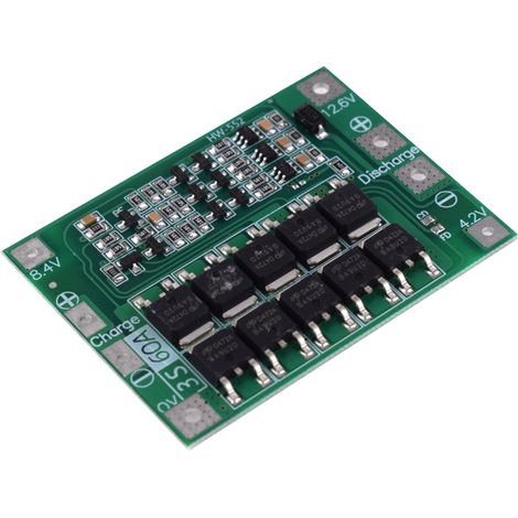 Carte protection BMS lithium 3S 60A version améliorée pour perceuse électrique et moteur, circuit intégré sécurité batterie (1/5)