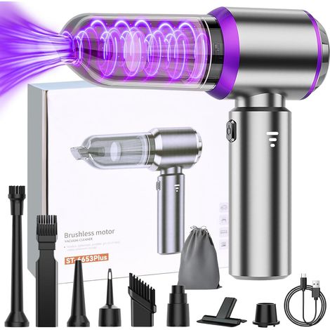 Aspirateur De Voiture Puissant, 15 000 Pa, 4 En 1, 3 Vitesses, Avec Filtre Hepa, Mini Sans Fil (1/5)