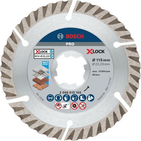 Bosch Multi Material Diamond Cutting Disc 115mm X-Lock