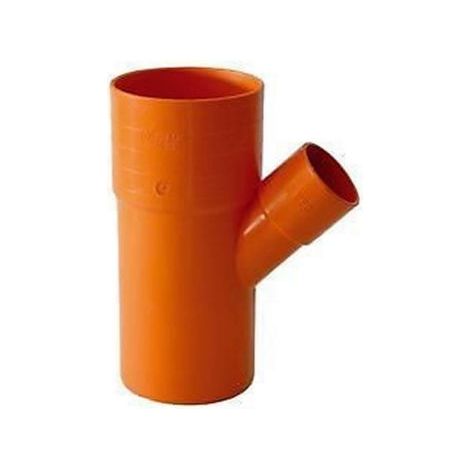 BRAGA DERIVAZIONE 45° PVC RIDOTTA ROSSO ARANCIO ACQUA, FOGNA 125/40 mm