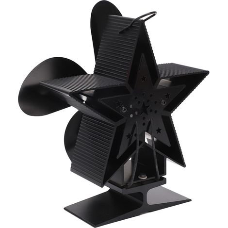 Ventilateur de poêle 4 pales, résistant à la chaleur, silencieux, thermoélectrique pour cheminée et poêle à bois (1/5)