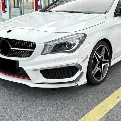 6 Luftleitbleche passend für Mercedes-Benz CLA Klasse C117 (2013–2015): Seitenluftleitblech + Frontluftleitblech + Bodenluftleitblech (1/4)