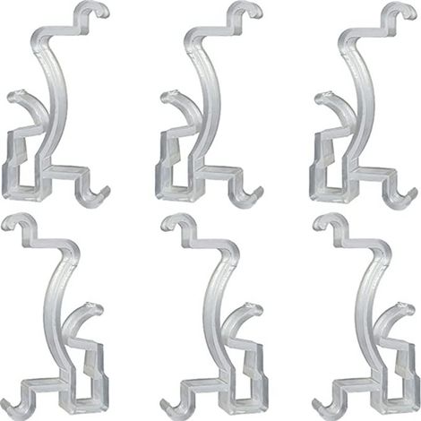 Ensemble de 6 clips transparents pour panneaux de stores verticaux de 1,78 pouce (POM) - Clips pour stores vénitiens