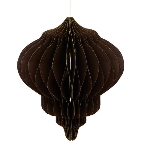 Suspension de Noël Pallo en papier marron D. 30 cm - Feeric lights & christmas (1/5)