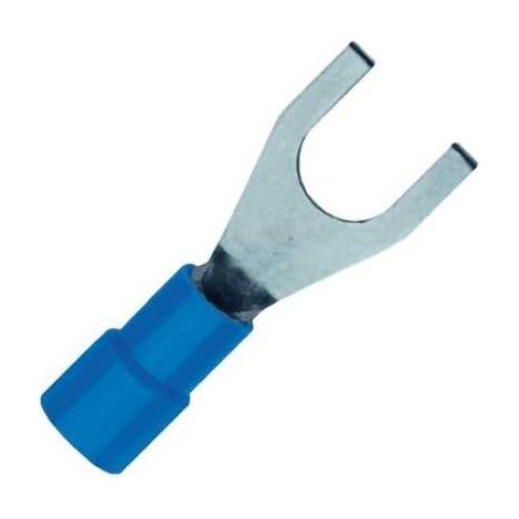 Capocorda Forcella 2,5 mm Preisolato Blu Foro 4 Rinforzato