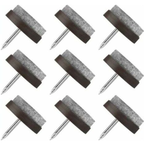 Patin Chaise a Clouer, 80 Pcs Clous Patins de Meuble, Patins Glisseurs Rond 22mm Tampon Chaise, Patins Meubles en Feutre Tampons pour Protection Pieds de Table Chaise Meubles (1/4)