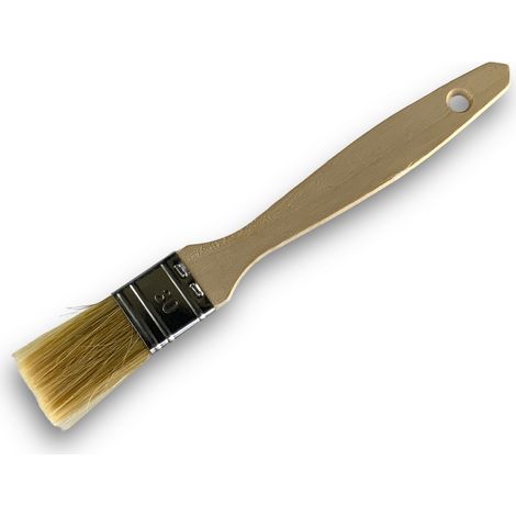 Pinceau queue de morue Lot de 12 Soie blanche Largeur 30 mm Multi support Peinture huile acrylique vernis émaux colle lasure teinture apprêt résine Kibros 32030x12 (1/5)