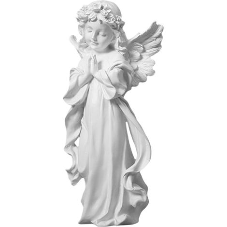 Statue d'ailes d'ange  Statues d'ange pacifiques priant – Statues d'ange pour décoration de jardin, cour, patio, cour (1/5)