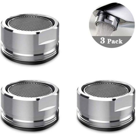 3 pièces Mousseur robinet, Filtre M24, Accessoire diffuseur eau, Pour cuisine et salle de bain (1/3)
