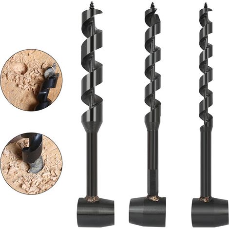 Trivella multiuso LEDANDER nera a quattro taglienti, trivella di sopravvivenza (16-230 mm + 19-230 mm + 25-230 mm) (1/5)