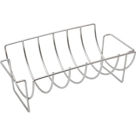 Primaster 2in1 Spare-Rib-Halter und Bratenkorb Premium Edelstahl Grillzubehör