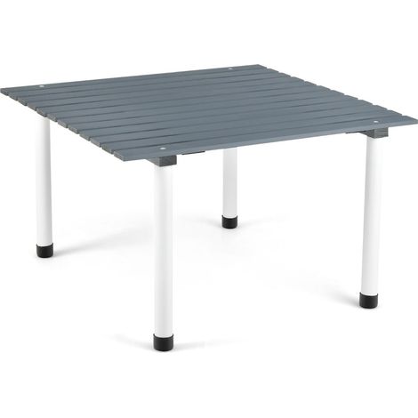 Tavolo da campeggio pieghevole 69 x 69 x 42 cm pratico e leggero stile outdoor legno di abete grigio 200013910